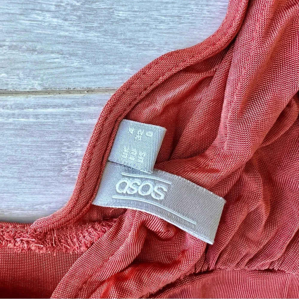 ASOS Slinky Beach Bra Top and Split Leg Slit Pant Matching Coord Set